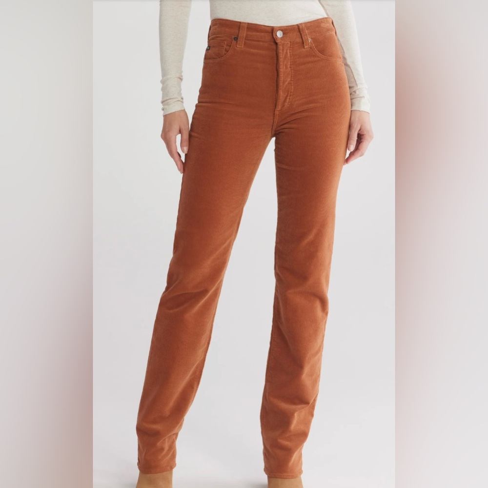 AG Alexxis Extended Straight Leg Corduroy Pants NWT